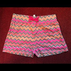 Youth size XL(16) pink zigzag shorts